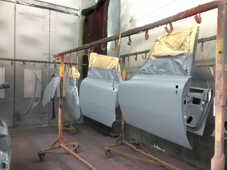 Rover P6 3500S Almond Yellow in de primer......