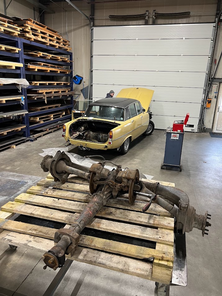 Rover P6 ; diff revisie voorbereiding 1