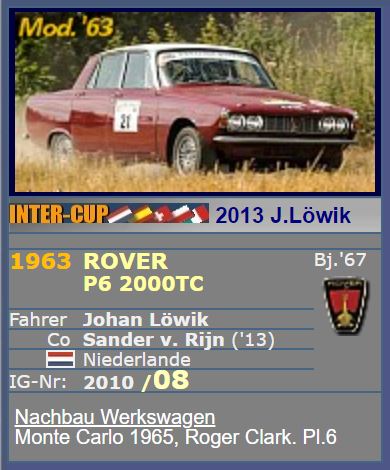 HRC Comeback 2023 Löwik-van Rijn Rover P6 2000TC